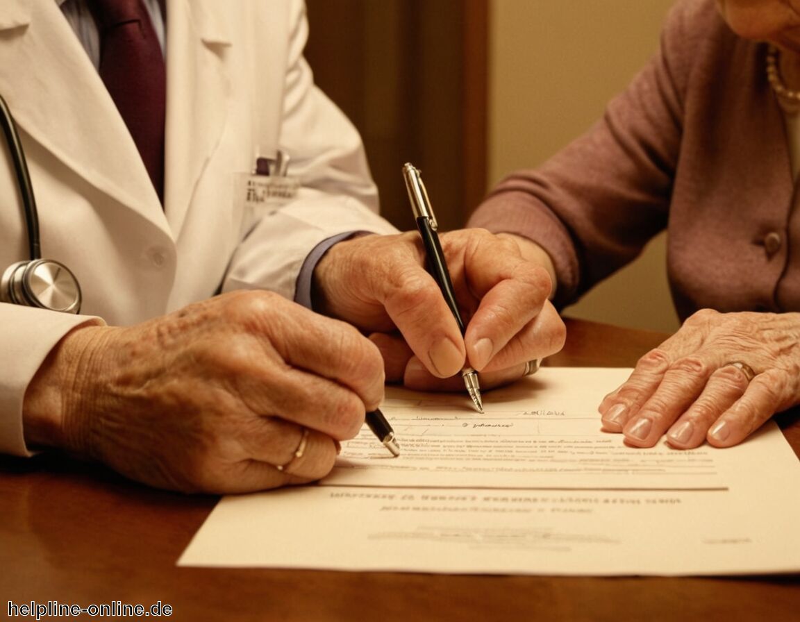 Handschriftliche Unterschrift und Datum nicht vergessen - Hilfe bei Patientenverfügung / Vorsorgevollmacht